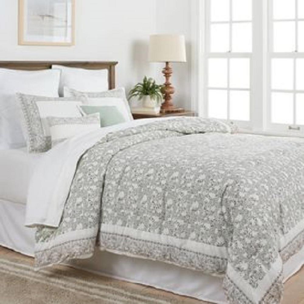 Threshold 8pc Richland Floral Comforter Set Green - Queen